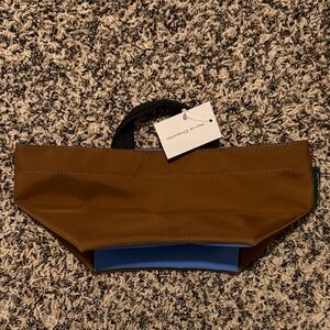 Herve Chapelier mini bag NWT brown and light blue